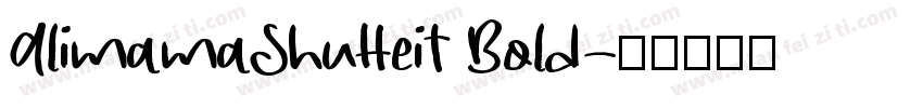 AlimamaShuHeiT Bold字体转换
